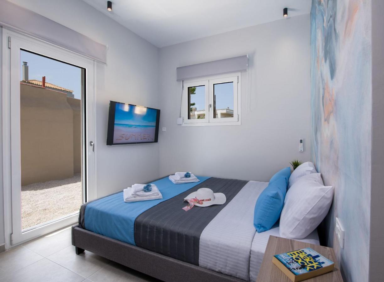 Luxury Villa Eva-Mari With Jacuzzi, 50M From The Beach Stalos Exterior foto