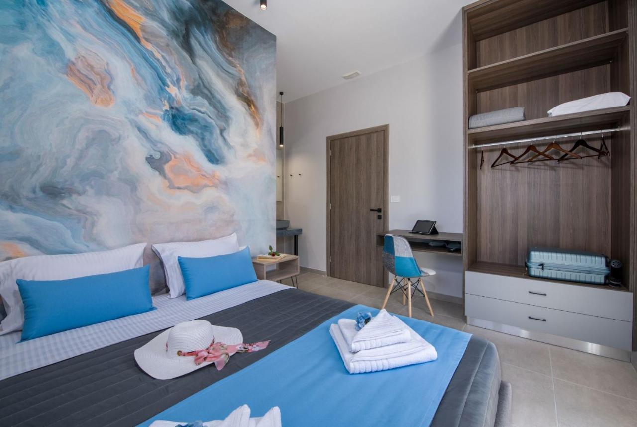 Luxury Villa Eva-Mari With Jacuzzi, 50M From The Beach Stalos Exterior foto