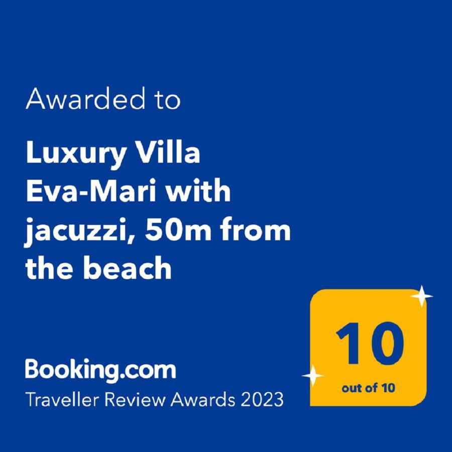 Luxury Villa Eva-Mari With Jacuzzi, 50M From The Beach Stalos Exterior foto