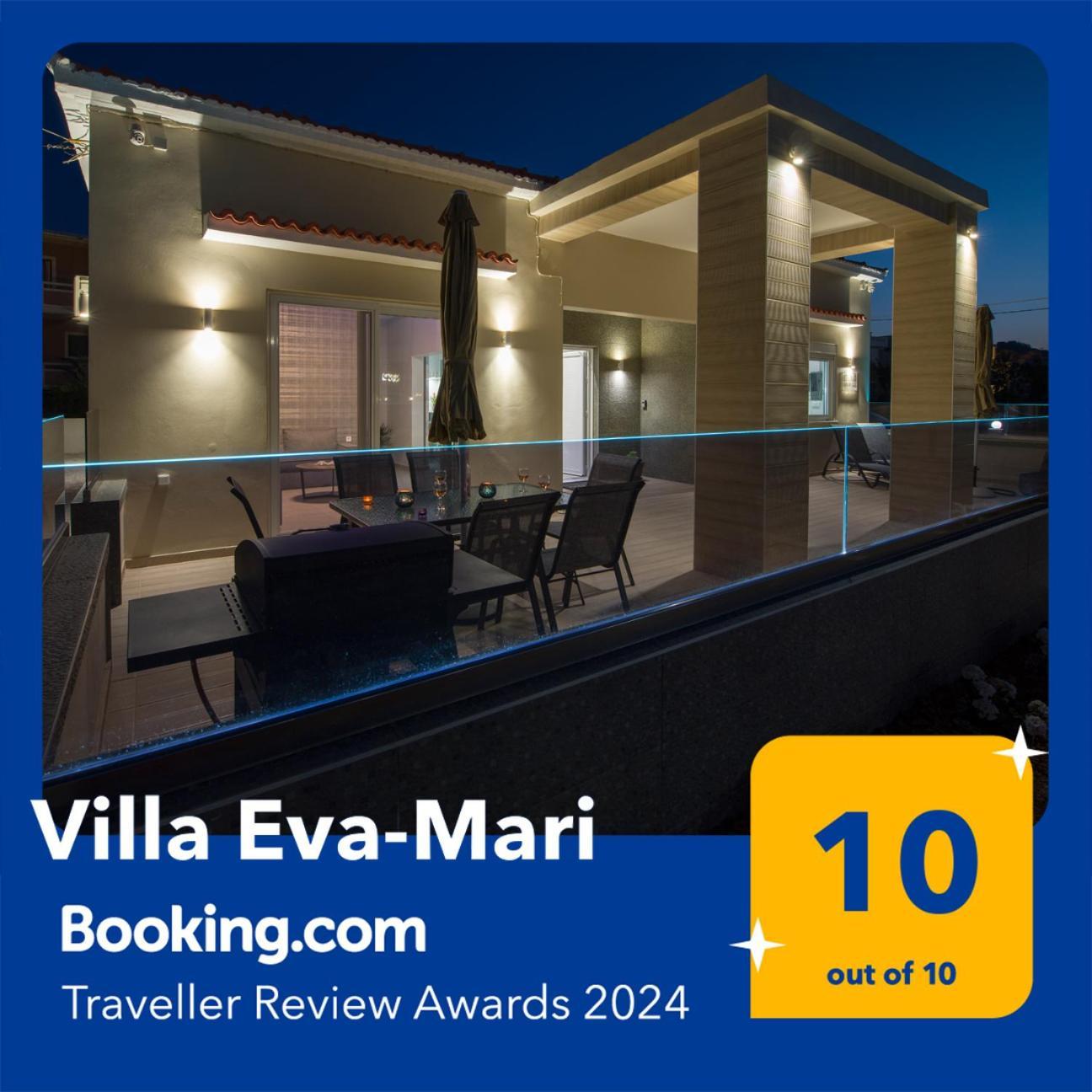 Luxury Villa Eva-Mari With Jacuzzi, 50M From The Beach Stalos Exterior foto