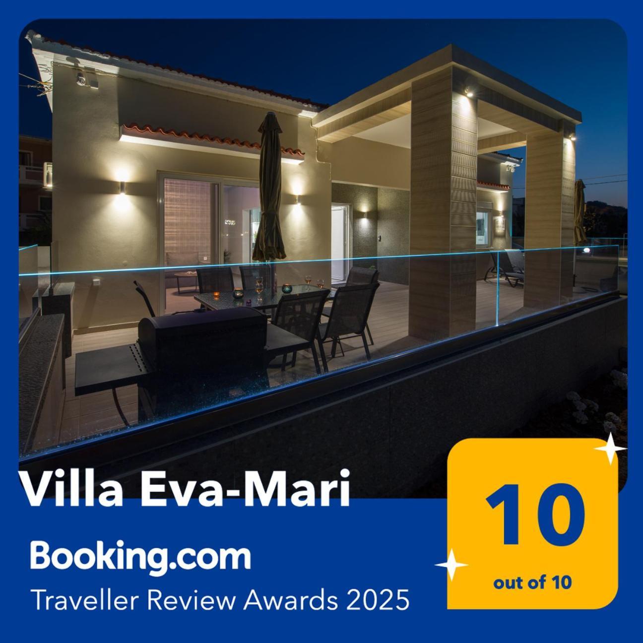 Luxury Villa Eva-Mari With Jacuzzi, 50M From The Beach Stalos Exterior foto